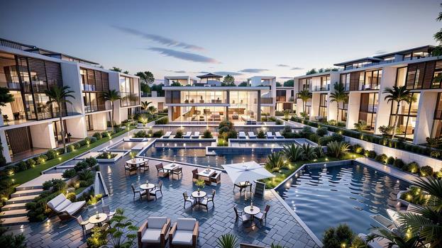 Luxury Studio Apartments in Holiday Village Designed Entirely with a Hotel Concept Near the Sea