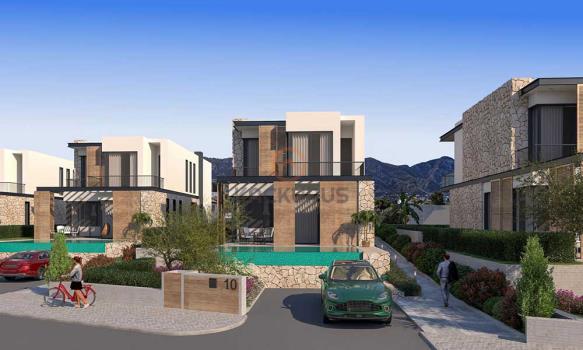 Ultra Luxury Villa for Sale Ozanköy Girne - Turkish Title, 4+1, Mediterranean Architecture