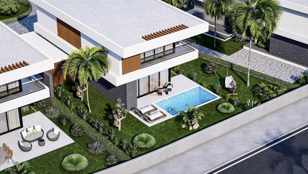 Villa de Luxe 3+1 à Vendre avec Vue Mer et Montagne dans le Village Côtier de Boğaz, Chypre du Nord