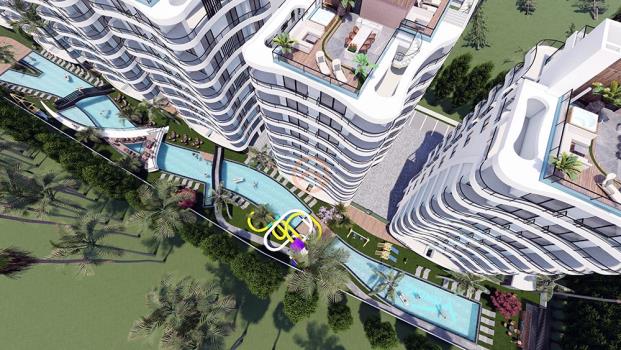 شقة استثمارية 3+1 مع شرفة للبيع في إسكيله، شمال قبرص